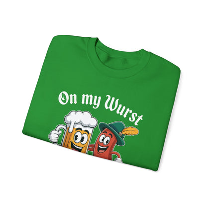 Oktoberfest On My Wurst Behaviour German Beer Sausage Adults Sweatshirt