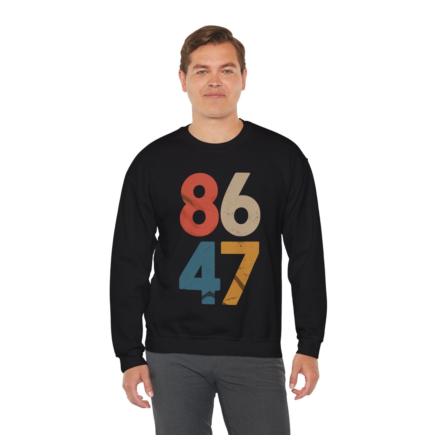 Classic Vintage 80s Style 86 47 Anti Trump Sweatshirt