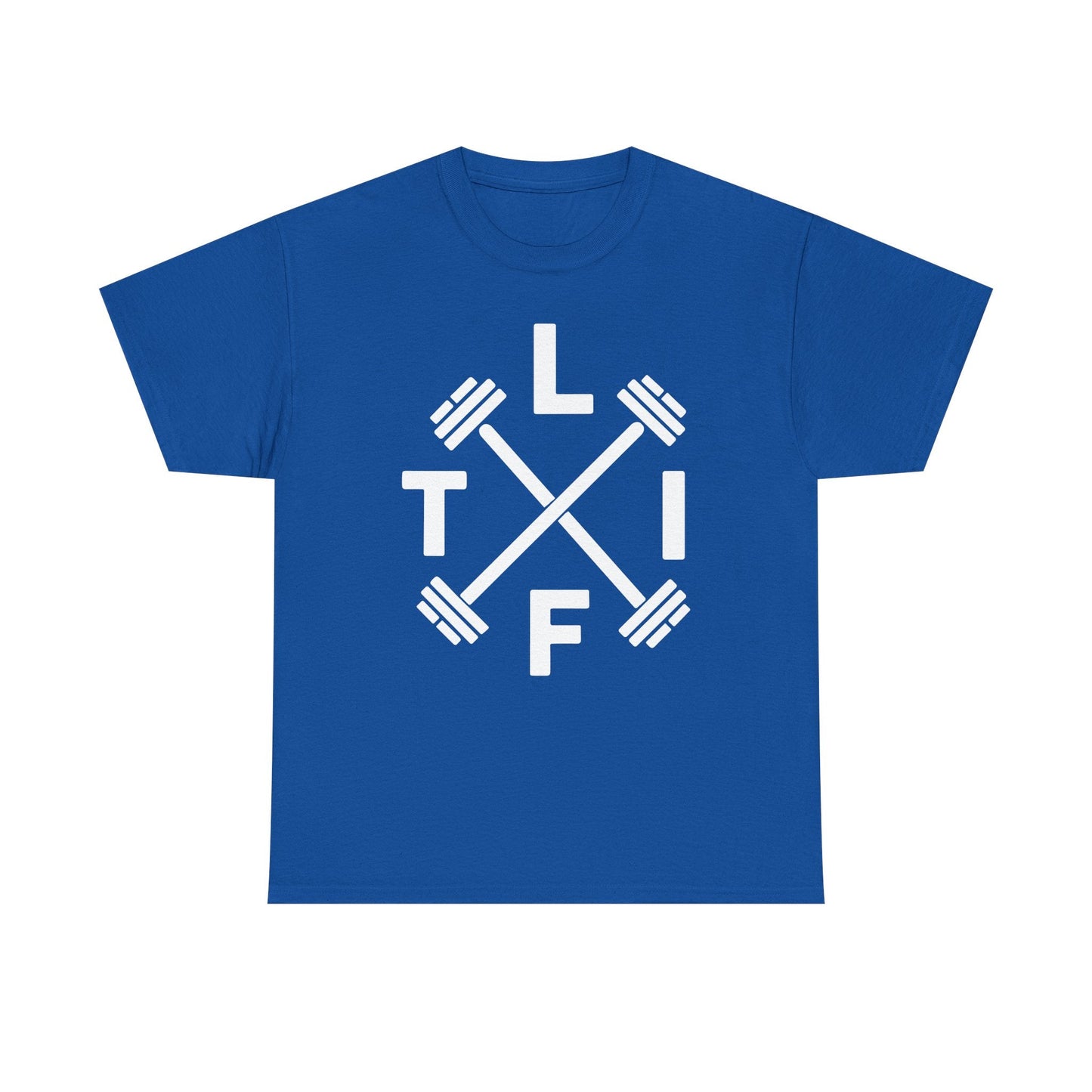 LIFT Weightlifting Fitness Barbells Crossed Circle T-Shirt