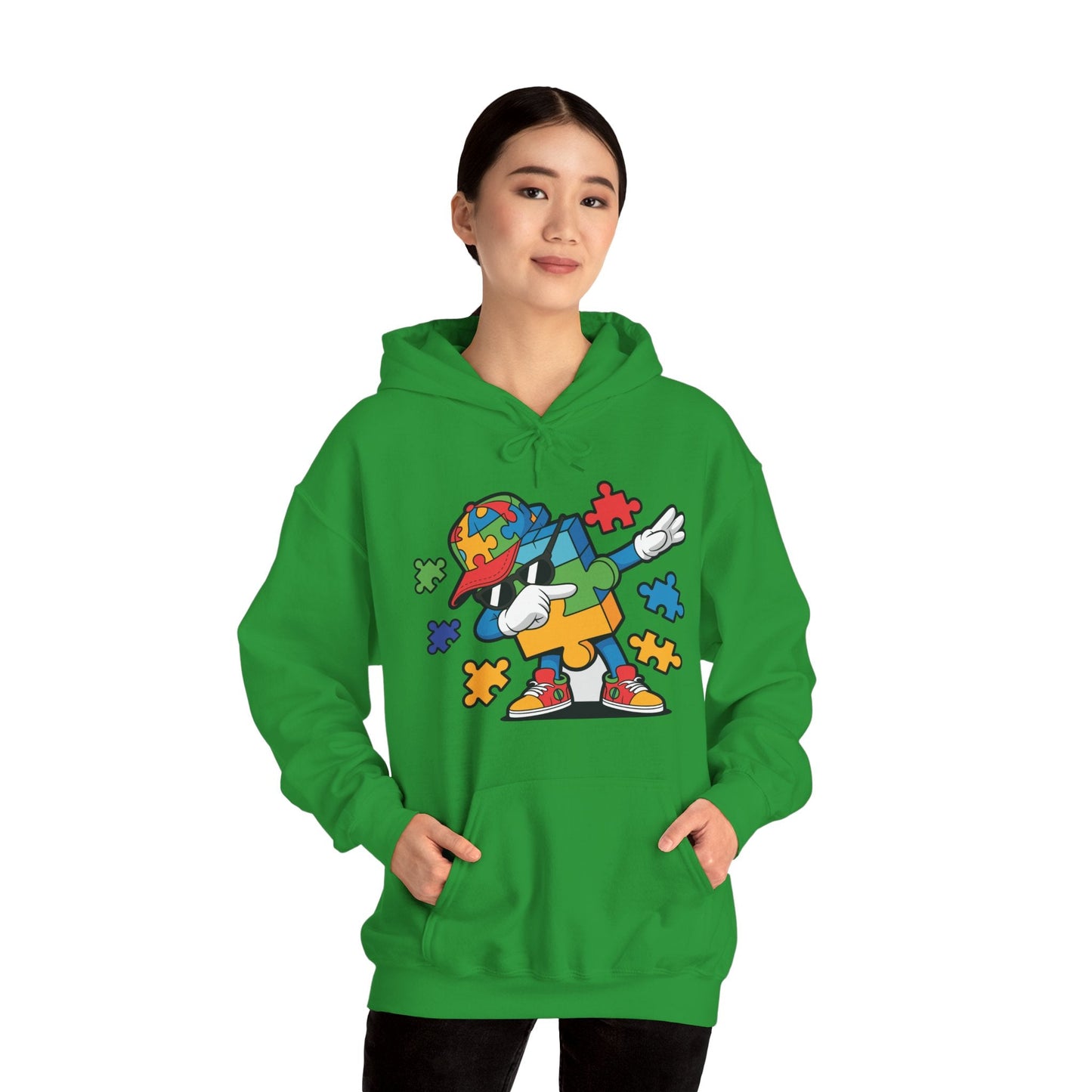 Dabbing Puzzle Autism Awareness Hoodie