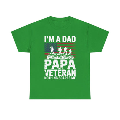 I'm A Dad Papa And Veteran Funny Retro Dad Papa Grandpa T-Shirt