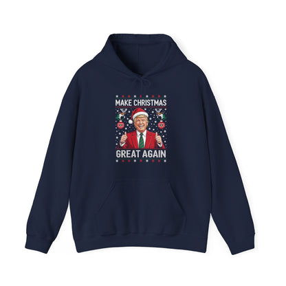 Funny Trump Make Christmas Great Again Xmas Pajamas Ugly Hoodie