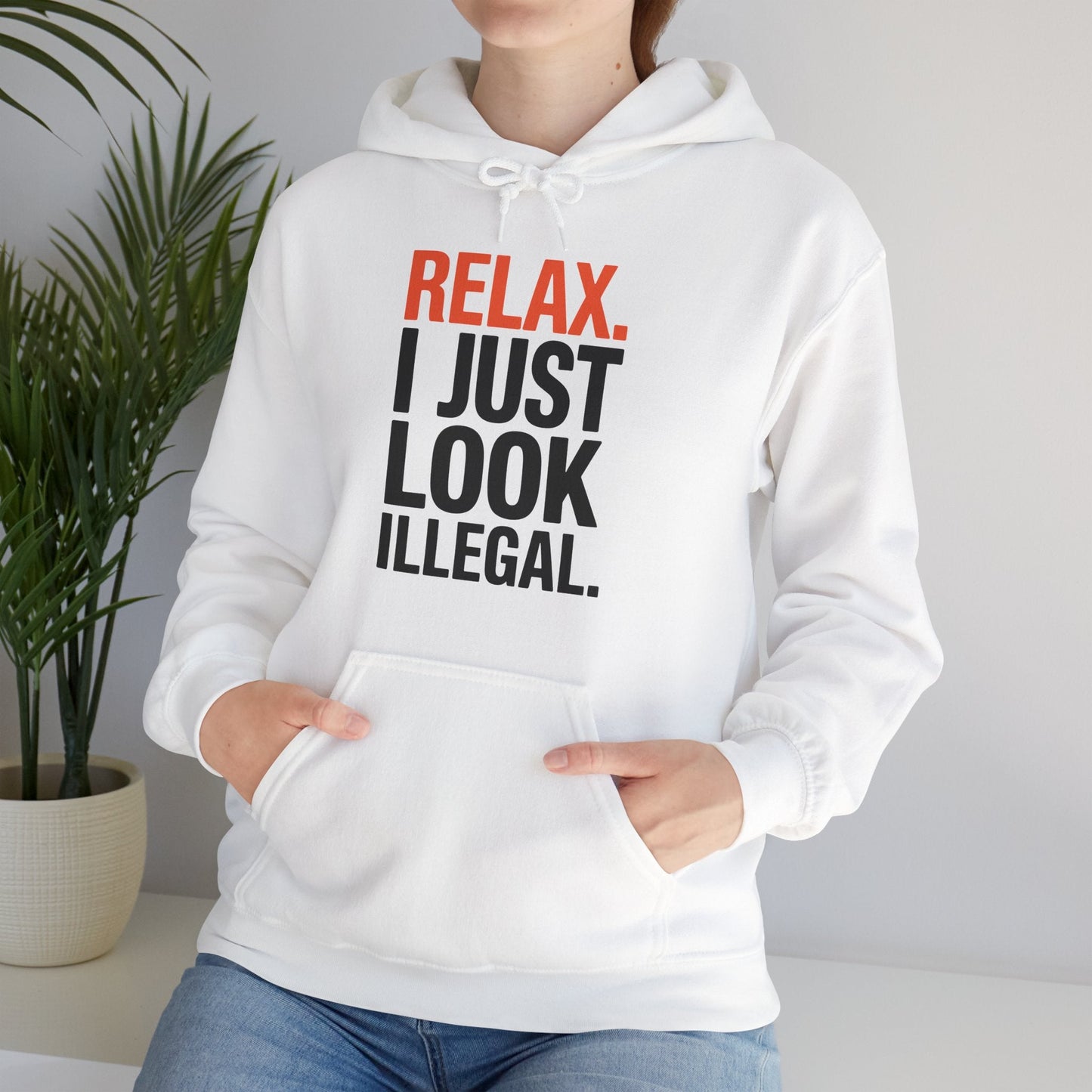 Funny Relax, I Just Look Illegal Sarcastic Hoodie