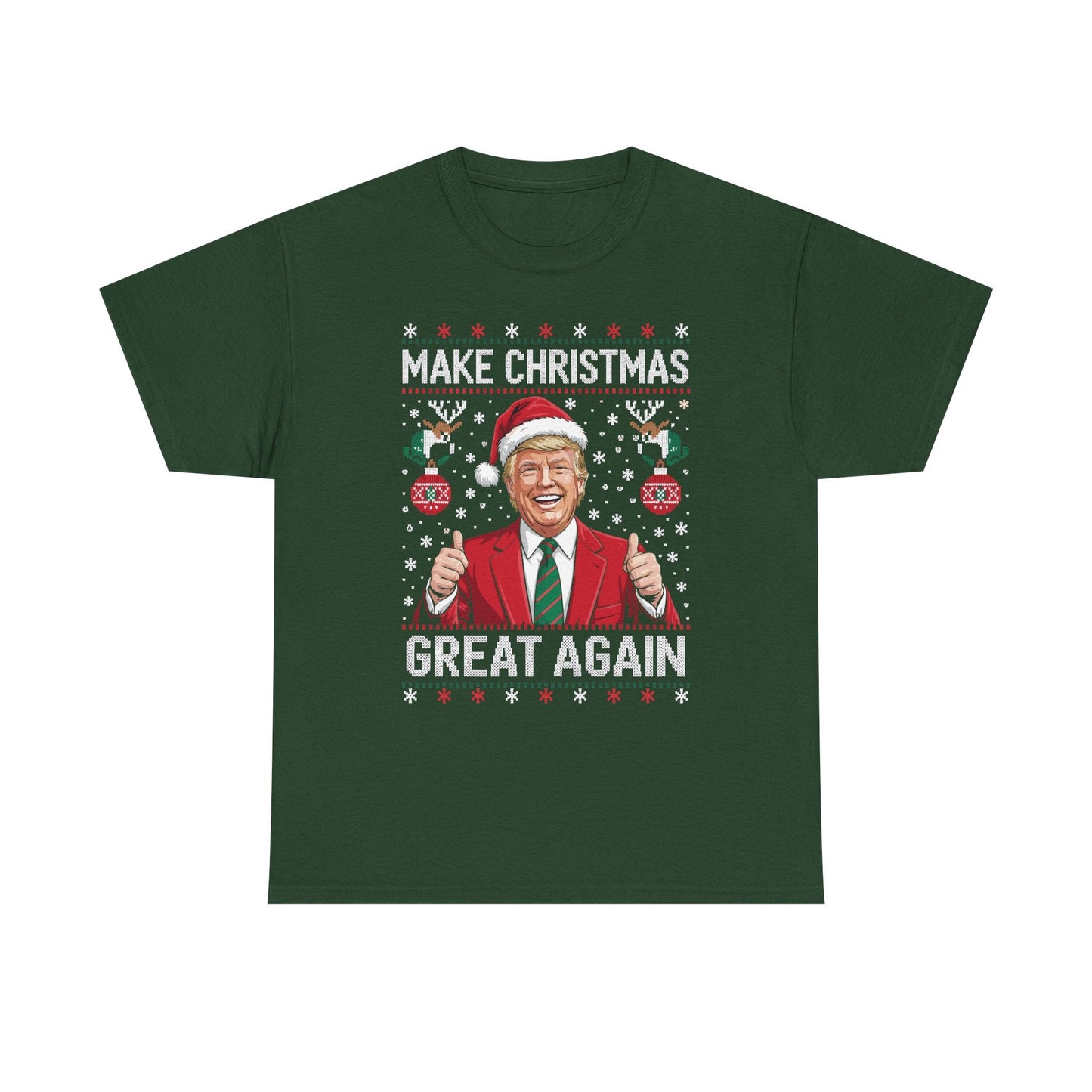Funny Trump Make Christmas Great Again Xmas Pajamas Ugly T-Shirt