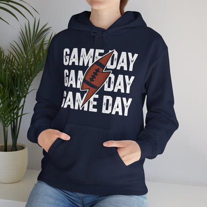 Vintage Game Day Football Lightning Bolt Funny Team Sport Hoodie