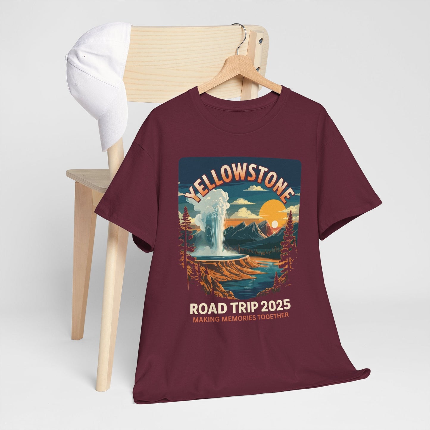 Yellowstone Family Road Trip 2025 National Park Outdoor T-Shirt