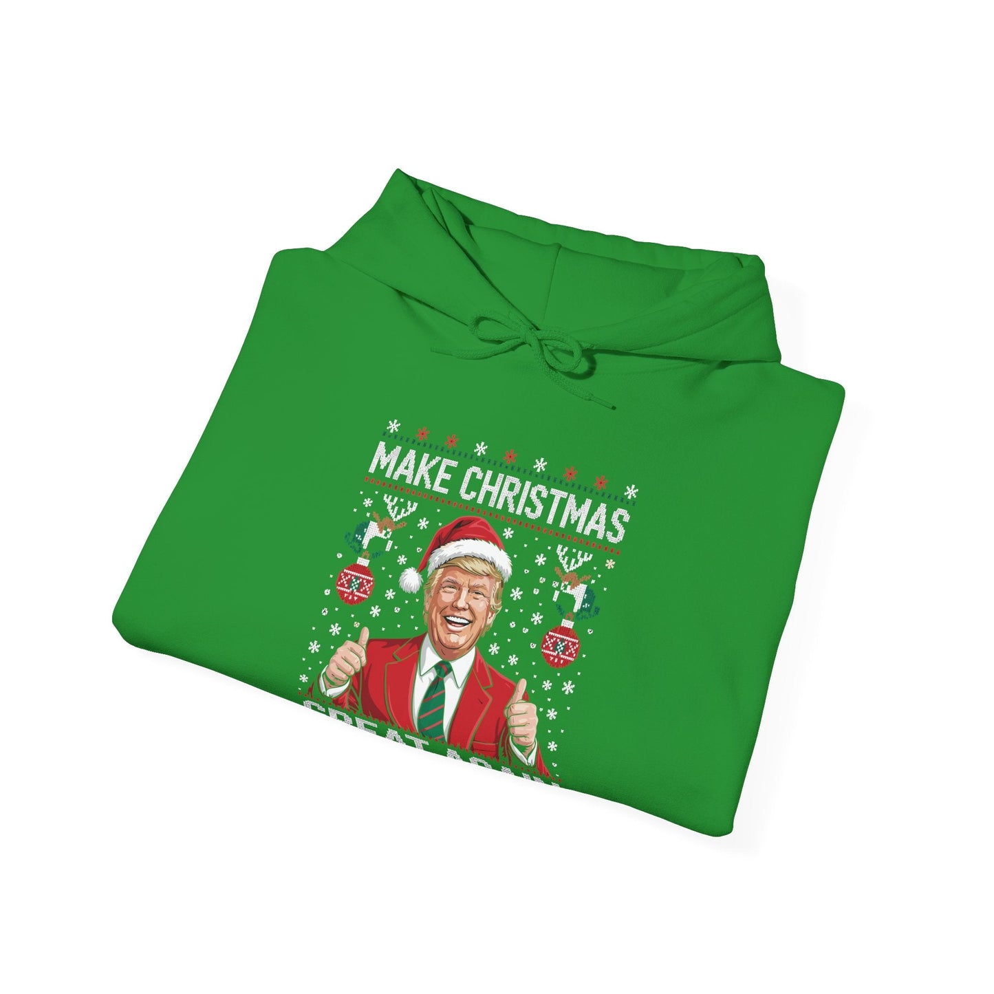 Funny Trump Make Christmas Great Again Xmas Pajamas Ugly Hoodie