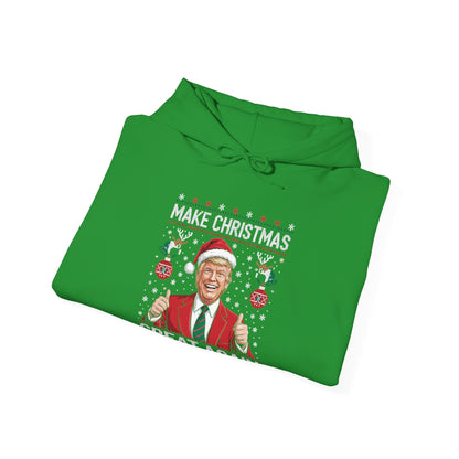 Funny Trump Make Christmas Great Again Xmas Pajamas Ugly Hoodie