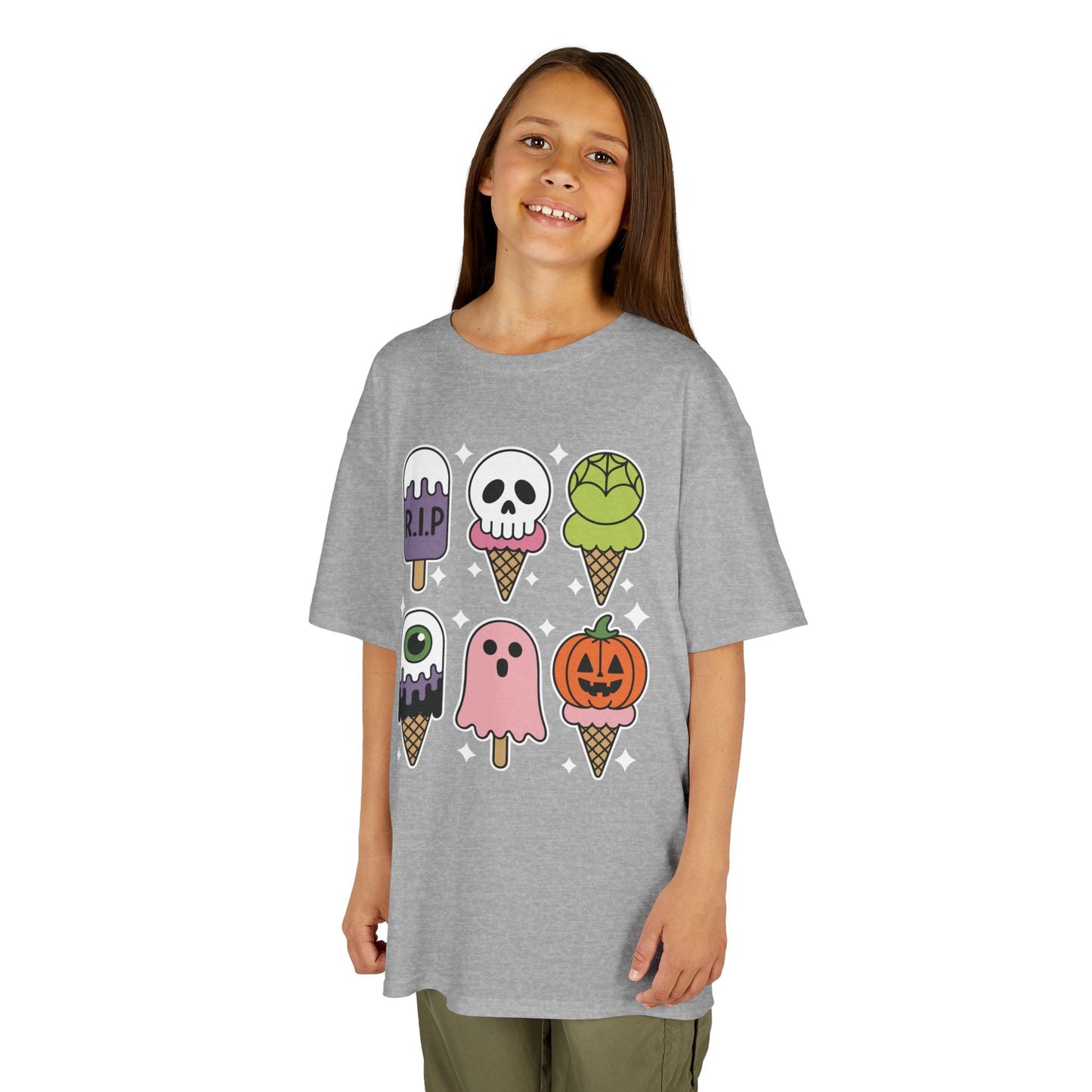 Horror Movie Summer Popsicle Halloween Ice Cream Summer-ween T-Shirt For Kids