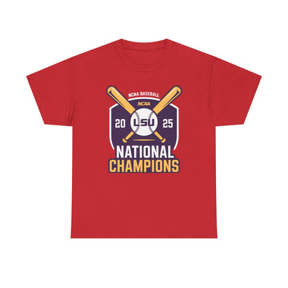 LSU Baseball 2025 National Champions Logo T-Shirt