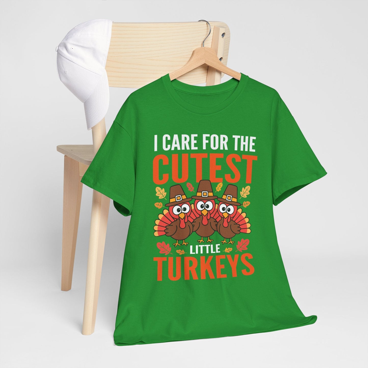 Care For Little Turkeys Nurse Fall Thanksgiving Scrub Top T-Shirt