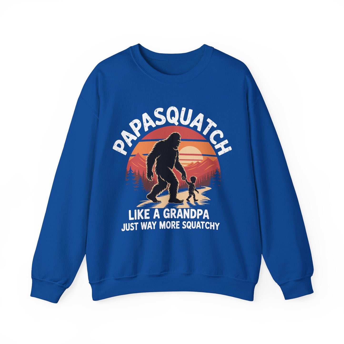 Retro Papa Squatch Like A Grandpa Funny Bigfoot Sasquatchy Sweatshirt