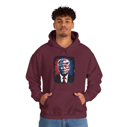 President Trump Portrait 4th July Hoodie
