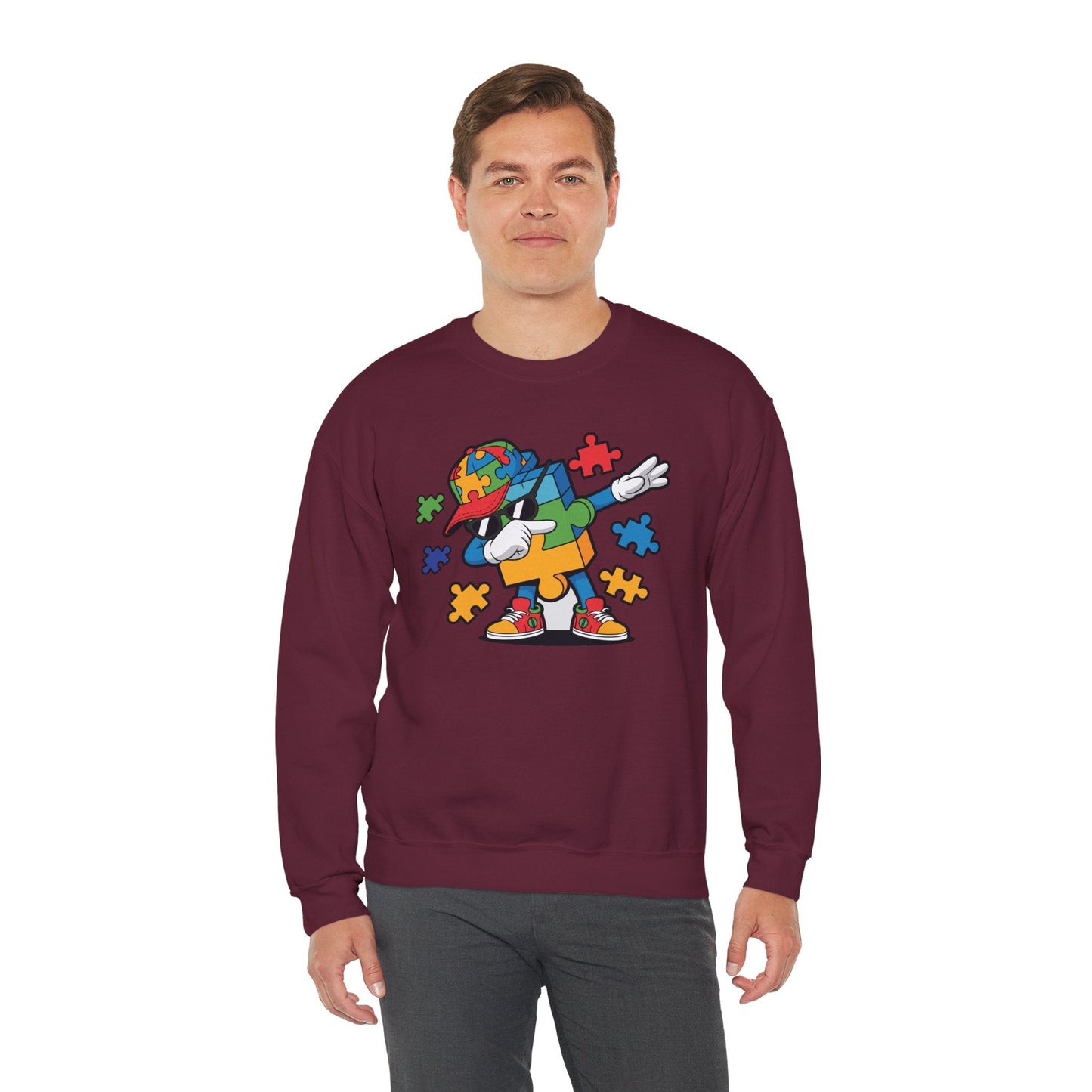 Dabbing Puzzle Autism Awareness Sweatshirt