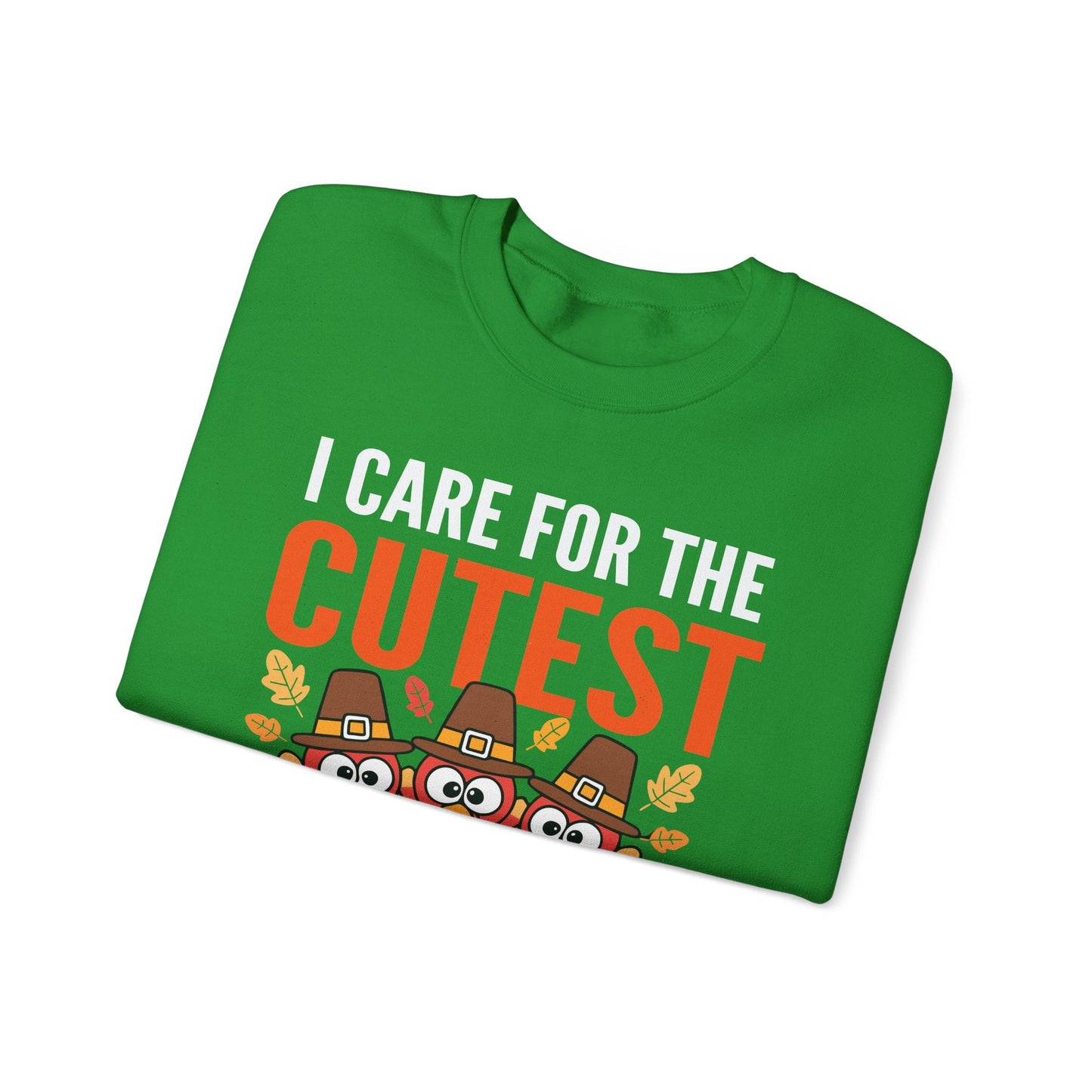 Care For Little Turkeys Nurse Fall Thanksgiving Scrub Top Sweatshirt