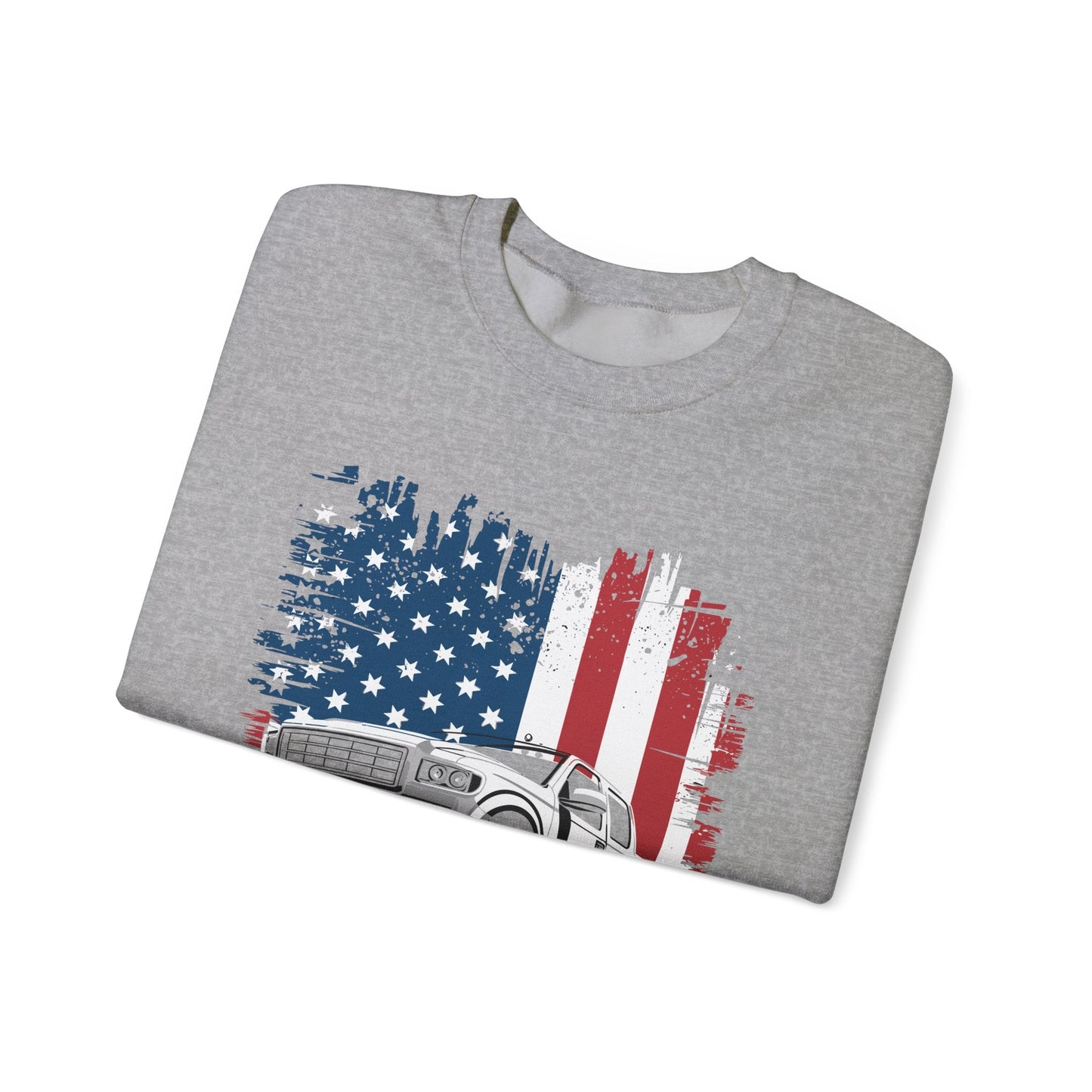 Monster Truck USA Flag American Sweatshirt