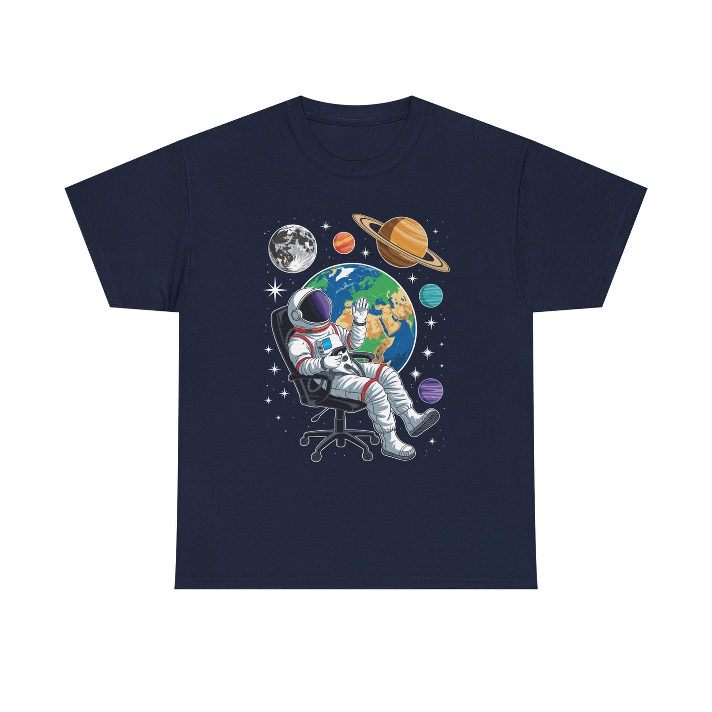 Astronaut Gamer Space Gaming System Planets T-Shirt