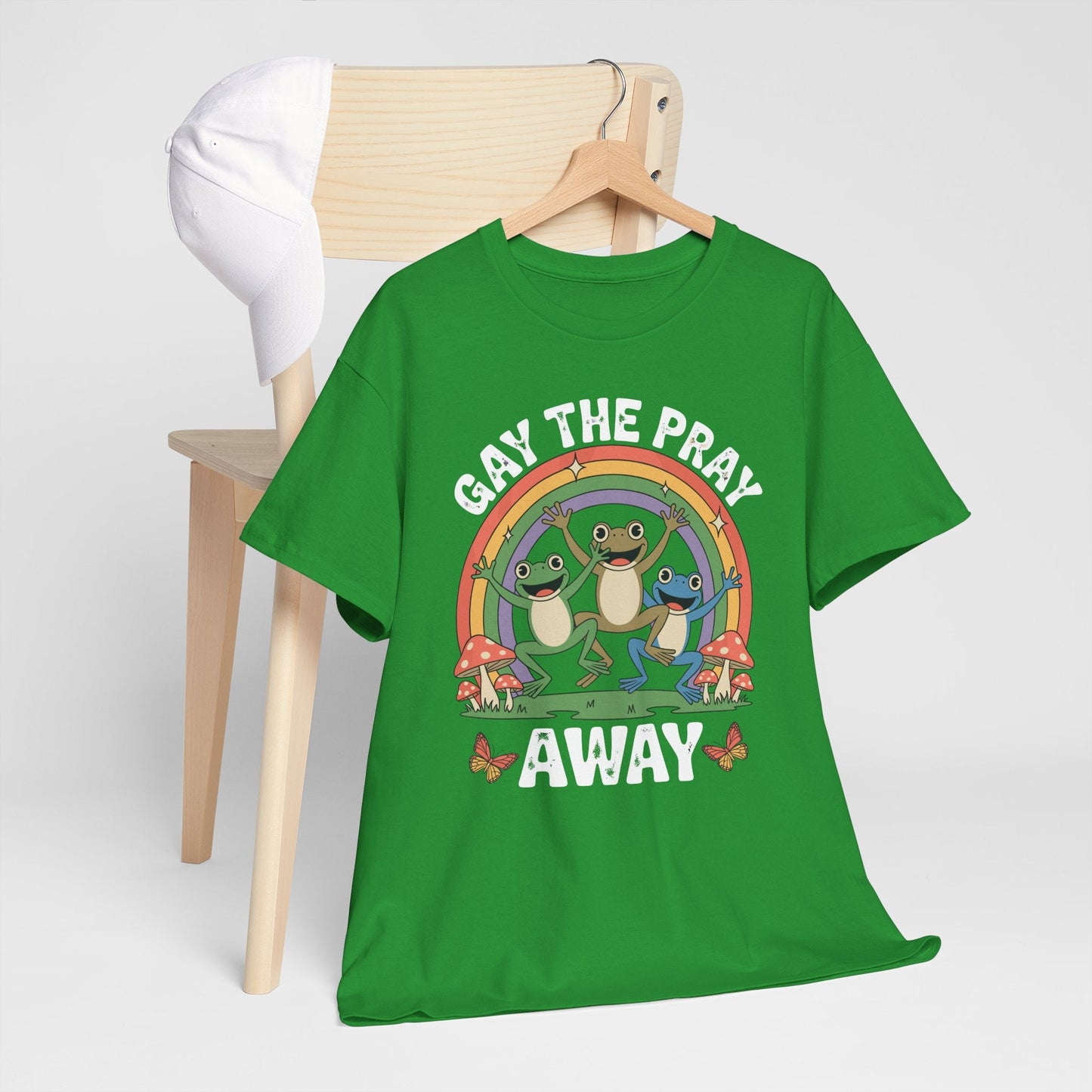 Gay The Pray Away Rainbow LGBT Pride Funny Meme Frogs T-Shirt