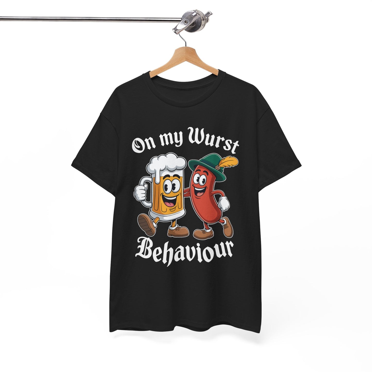 Oktoberfest On My Wurst Behaviour German Beer Sausage Adults T-Shirt