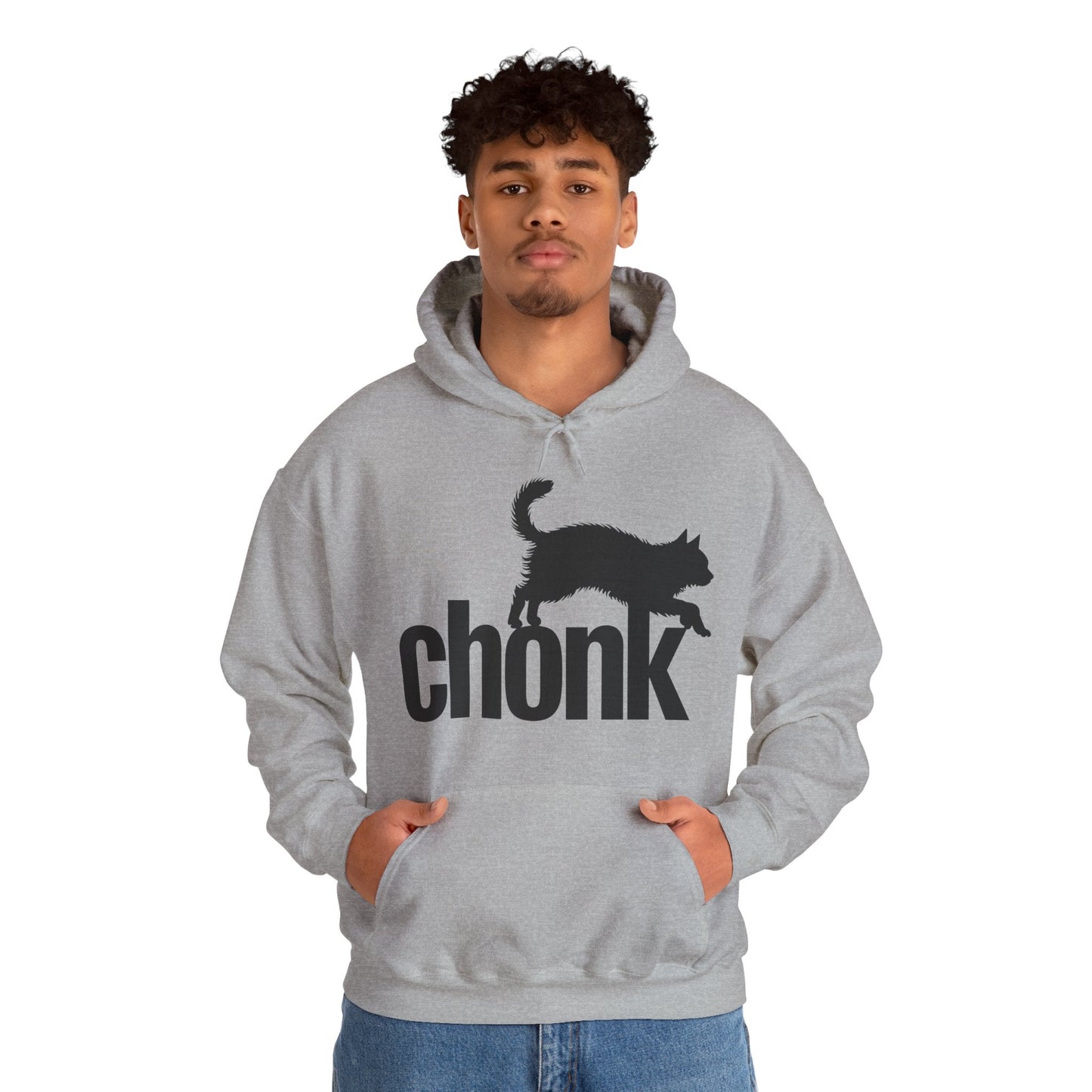 Chonk Cat Meme Funny Black Hoodie