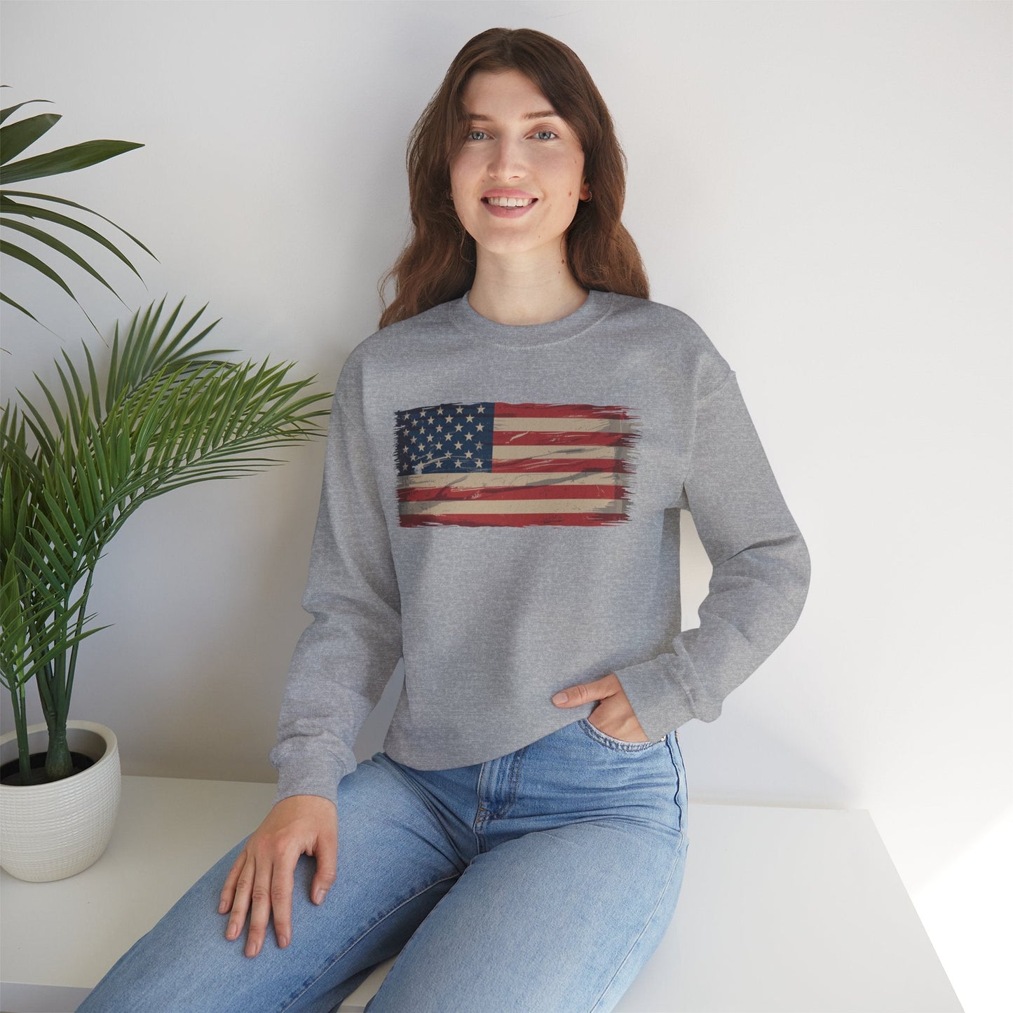 American Flag USA United States of America US 4th of July Sweatshirt