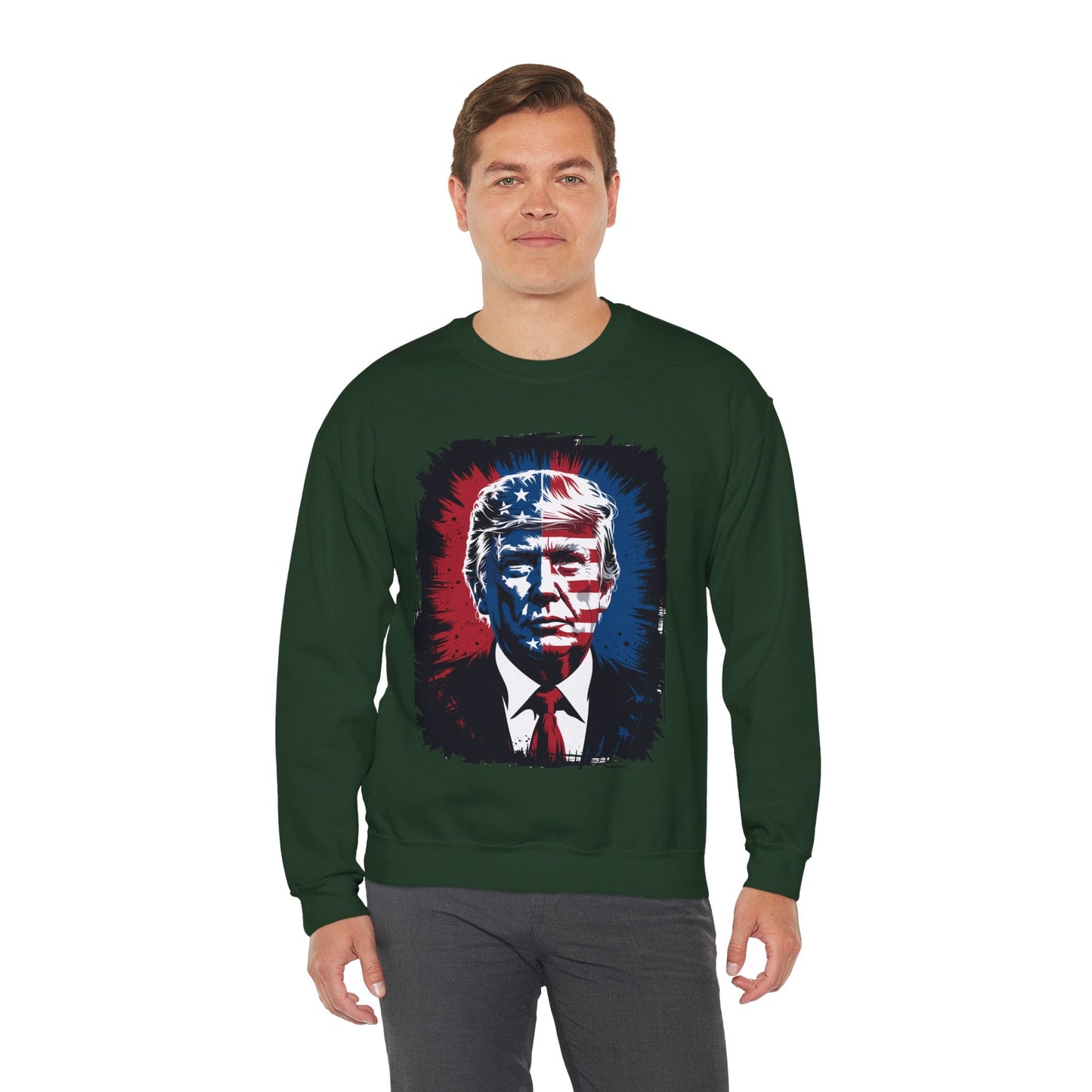 President Trump Portrait 4th July Sweatshirt