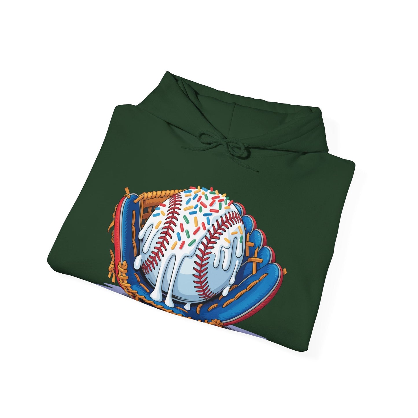 Baseball Drip Ice Cream Sprinkles Baseball Glove Hoodie