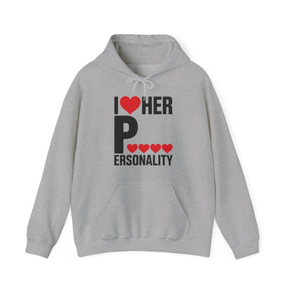 Funny Valentine's Day Couple Matching I Love Her Personality Hoodie