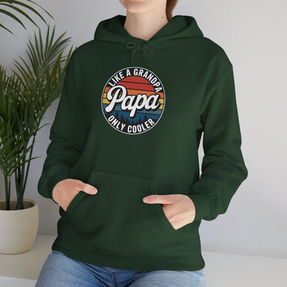 PAPA like a Grandpa ONLY COOLER Funny Dad Papa Definition Hoodie