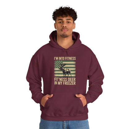 Hunting Im Into Fitness Fit Ness Deer Freezer Men Women Hoodie