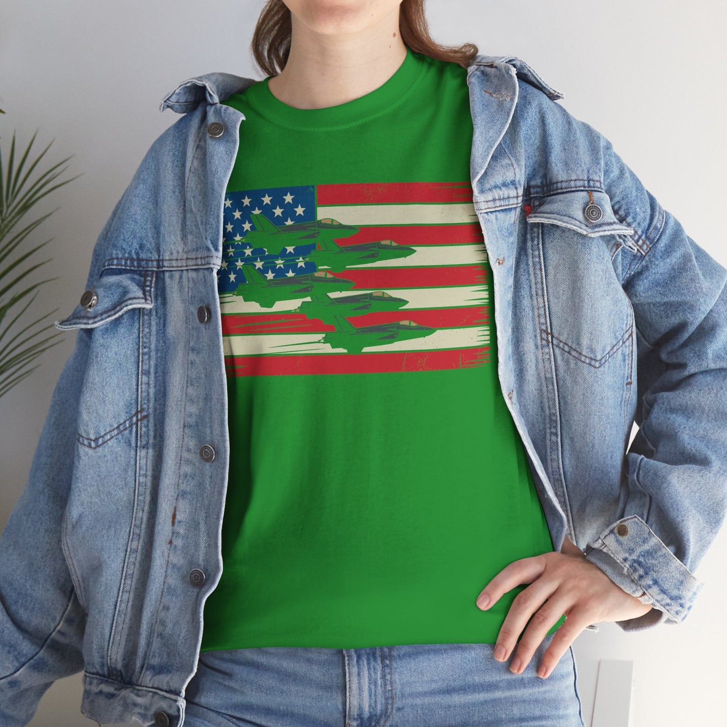 Vintage American Flag USA Fighter Jets 4th of July Patriotic T-Shirt