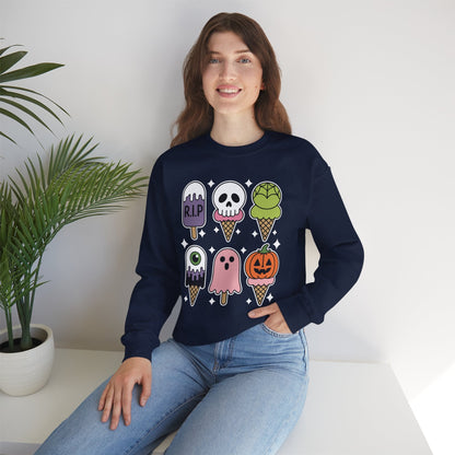 Horror Movie Summer Popsicle Halloween Ice Cream Summer-ween Sweatshirt for Men Women