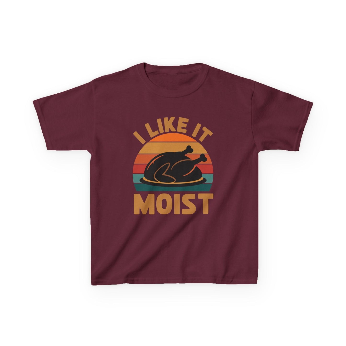 I Like It Moist Unisex Kids Black Thanksgiving T-Shirt
