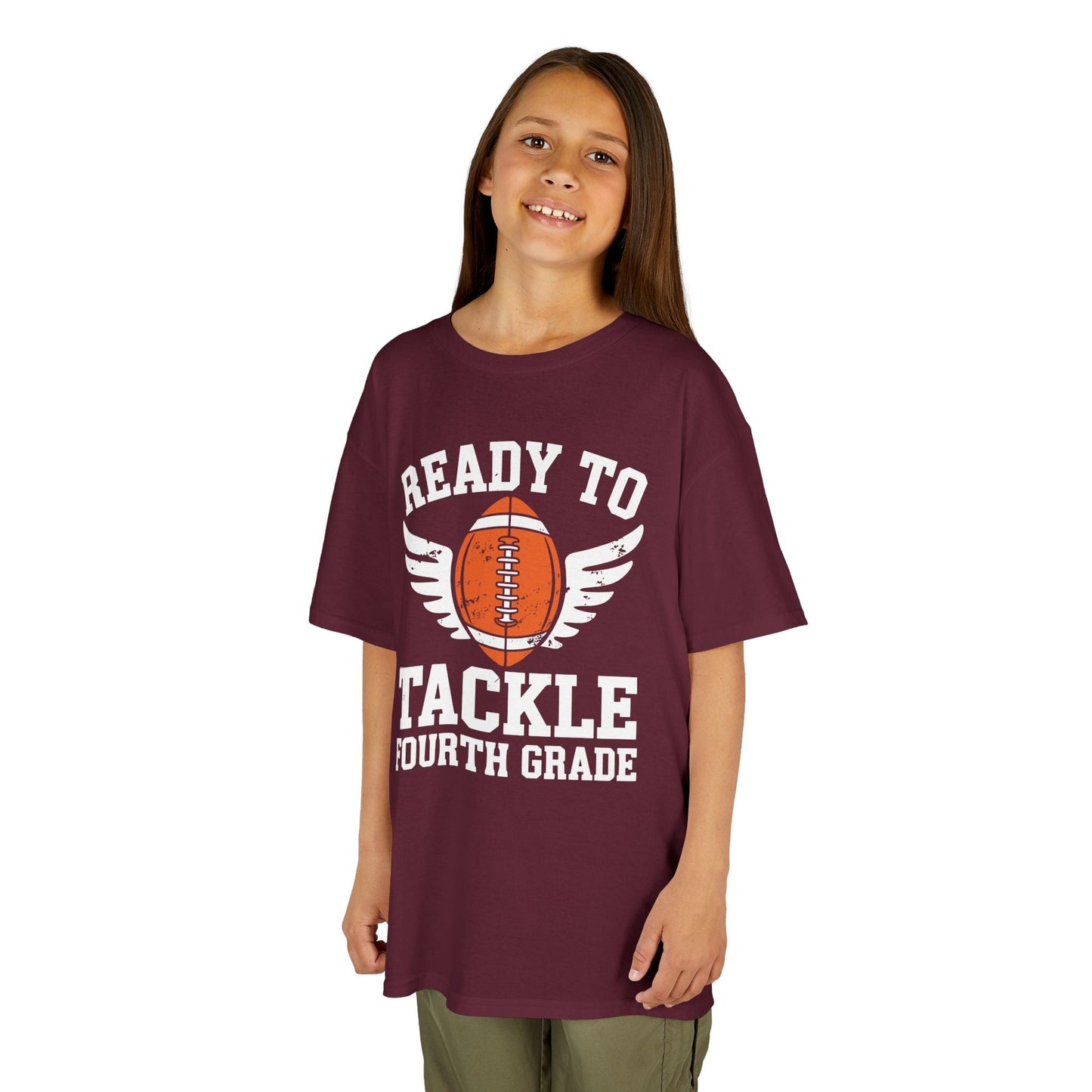 Ready To Tackle Fourth Grade Back To School Football T-Shirt
