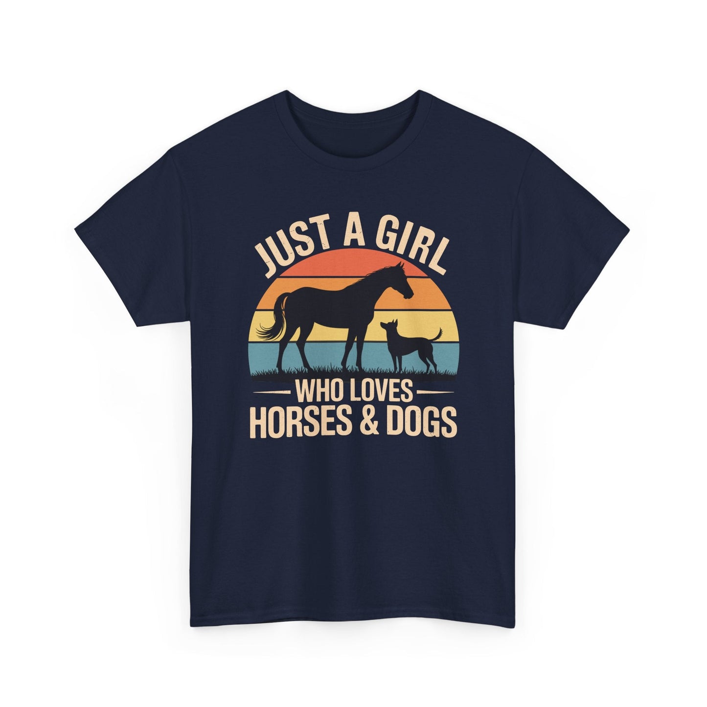 Just A Girl Who Loves Horses and Dogs Women Girls T-Shirt