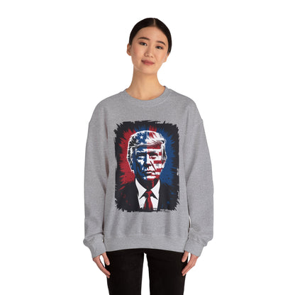 President Trump Portrait 4th July Sweatshirt