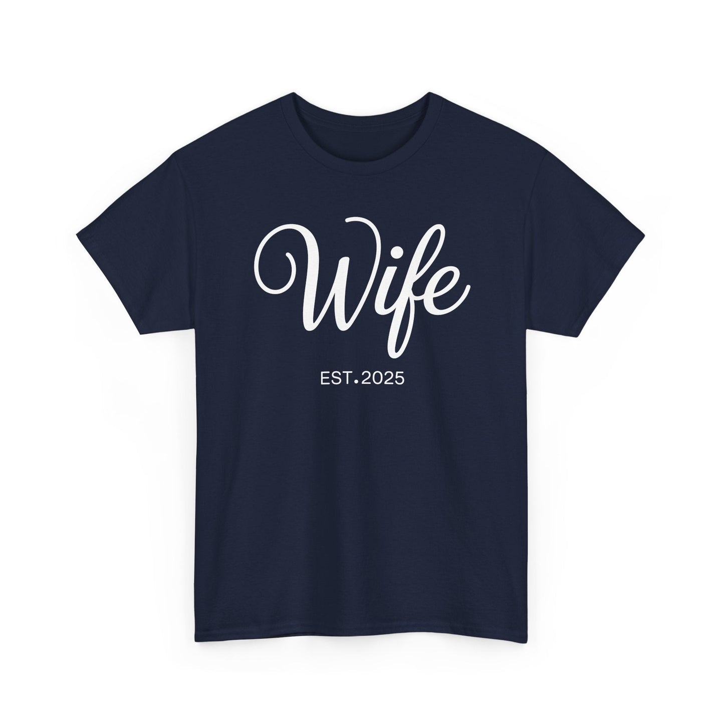 Wife Est 2025 Just Married Honeymoon Wedding Couples T-Shirt