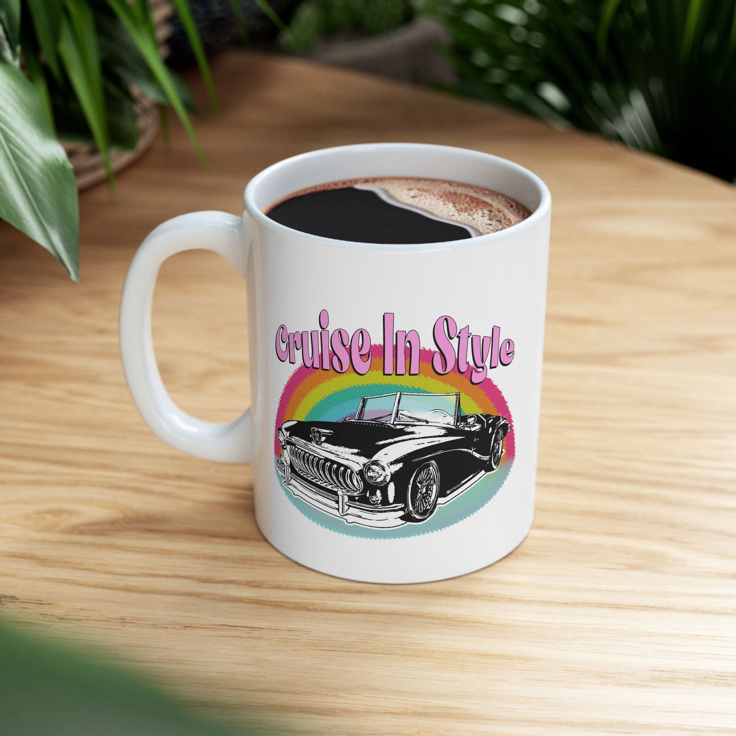 Cruise in Style Car Lover Retro Auto Gift for Drivers Coffee Mug