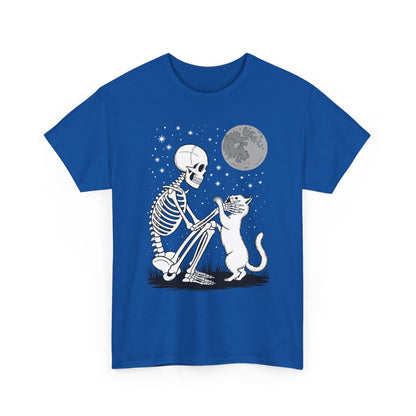 Skeleton Cat Skull Kitty Cute Goth Halloween Men Women T-Shirt