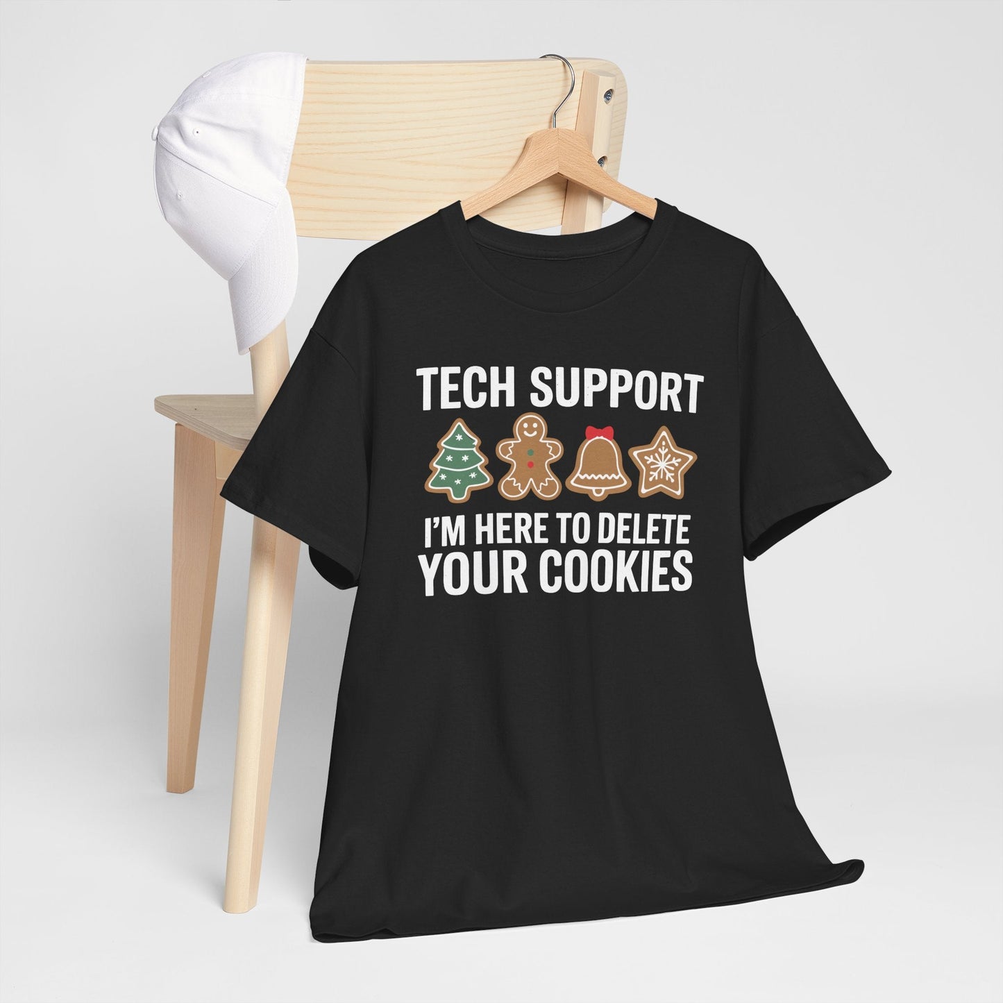 Christmas Tech Support Here To Delete Cookies Xmas Men Women T-Shirt