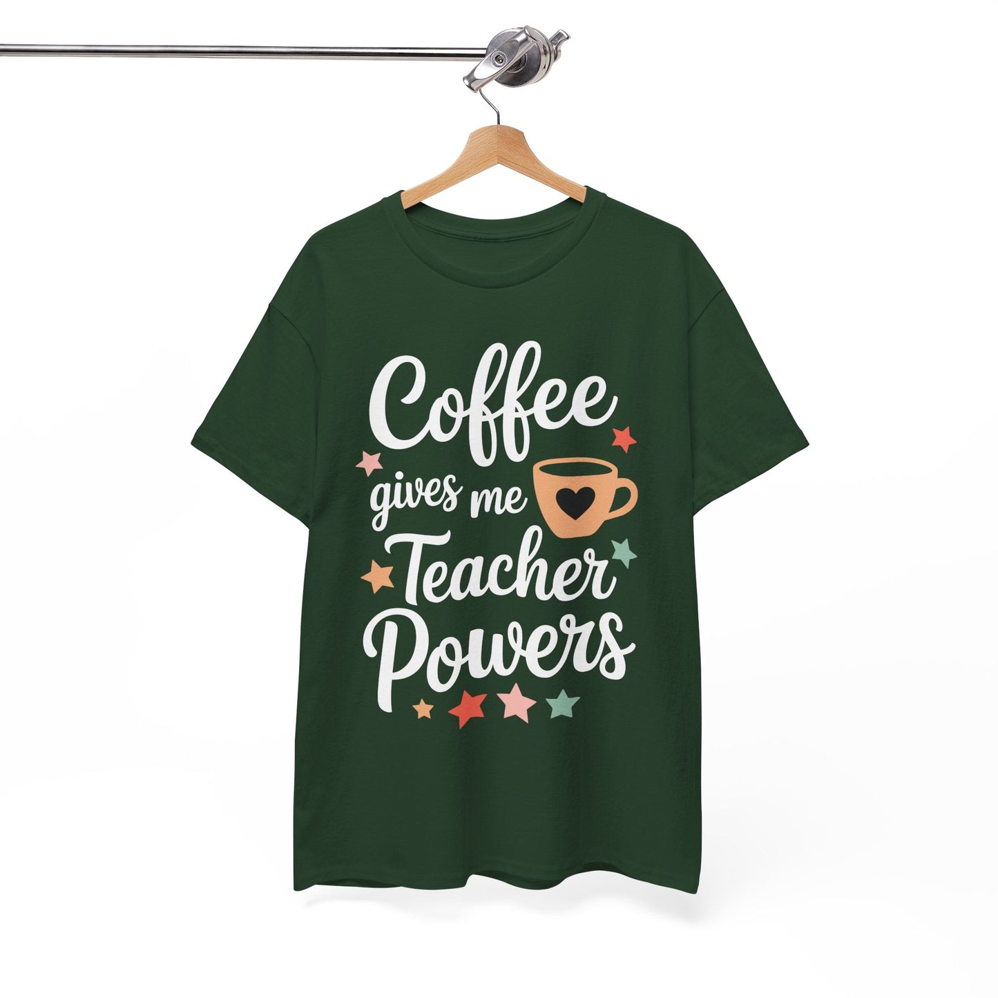 Coffee Gives Me Teacher Powers, Cute Teacher Appreciation T-Shirt