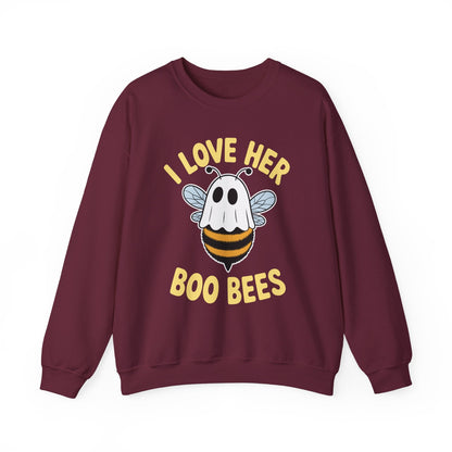 I Love Her Boo Bees Couples Halloween Adult Costume His Men Sweatshirt