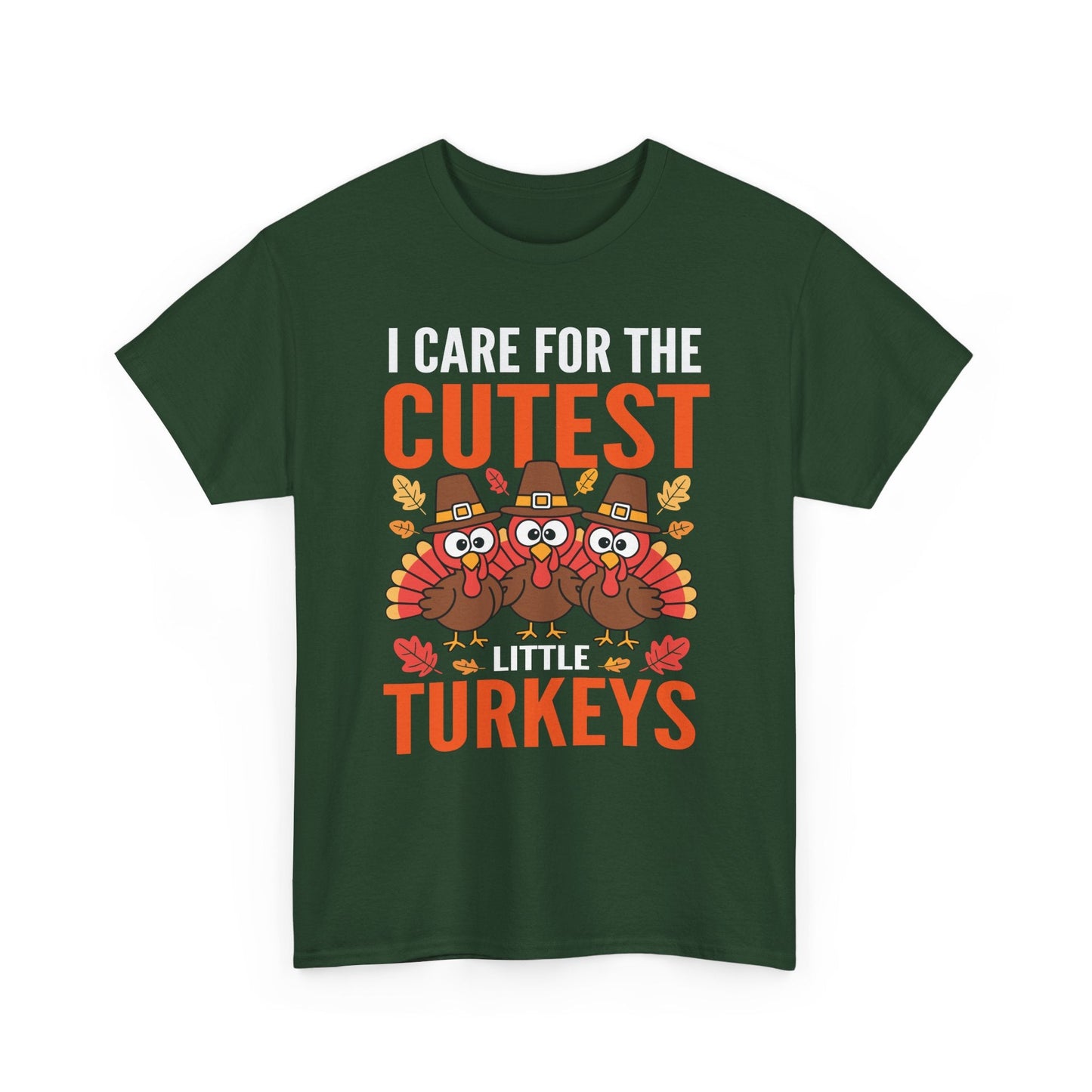 Care For Little Turkeys Nurse Fall Thanksgiving Scrub Top T-Shirt
