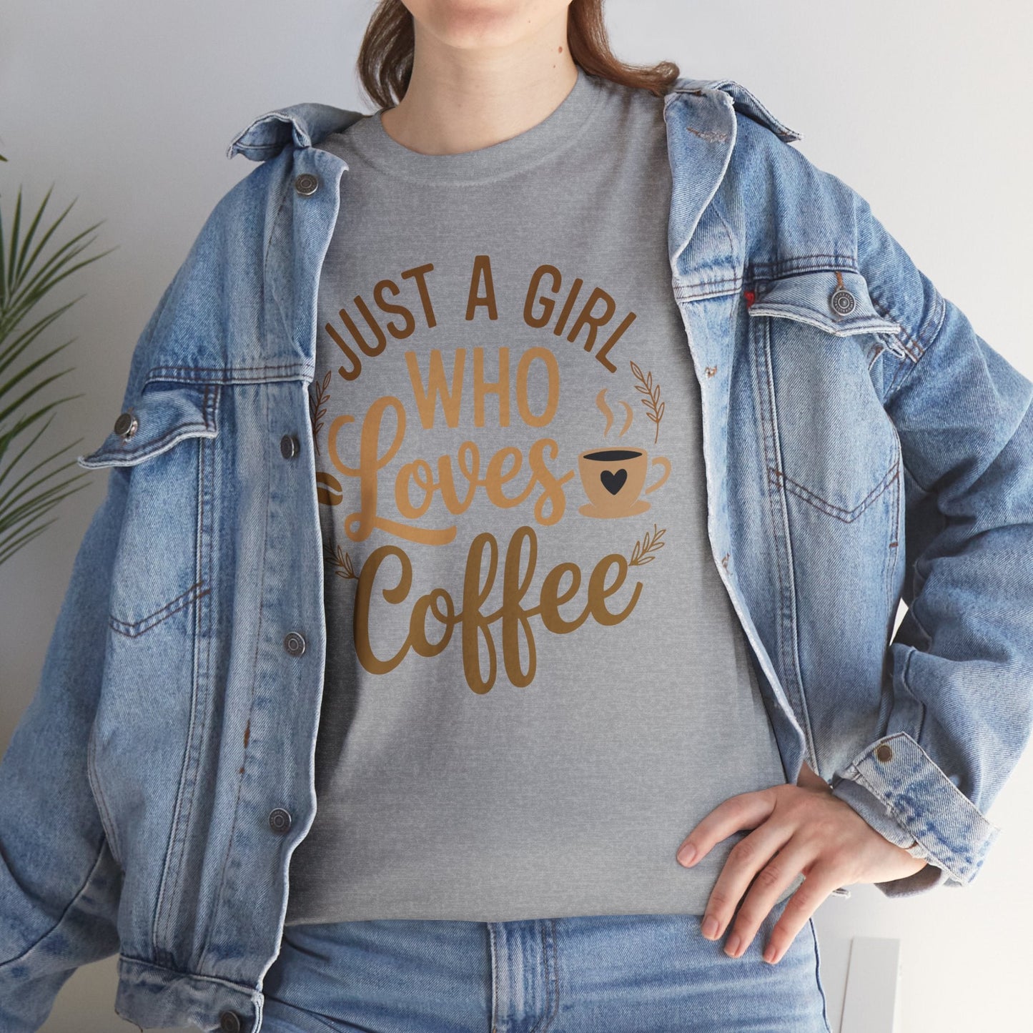 Just A Girl Who Loves Coffee Womens Coffee Lover T-Shirt