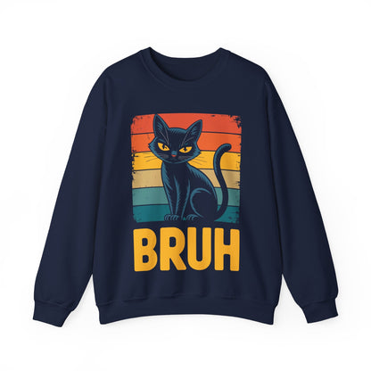 Funny Cat Bruh For Teens Boys Girls Men Women Meme Graphic Sweatshirt