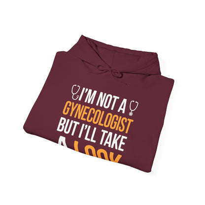 I'm Not A Gynecologist But I'll Take A Look Adult Humor Hoodie