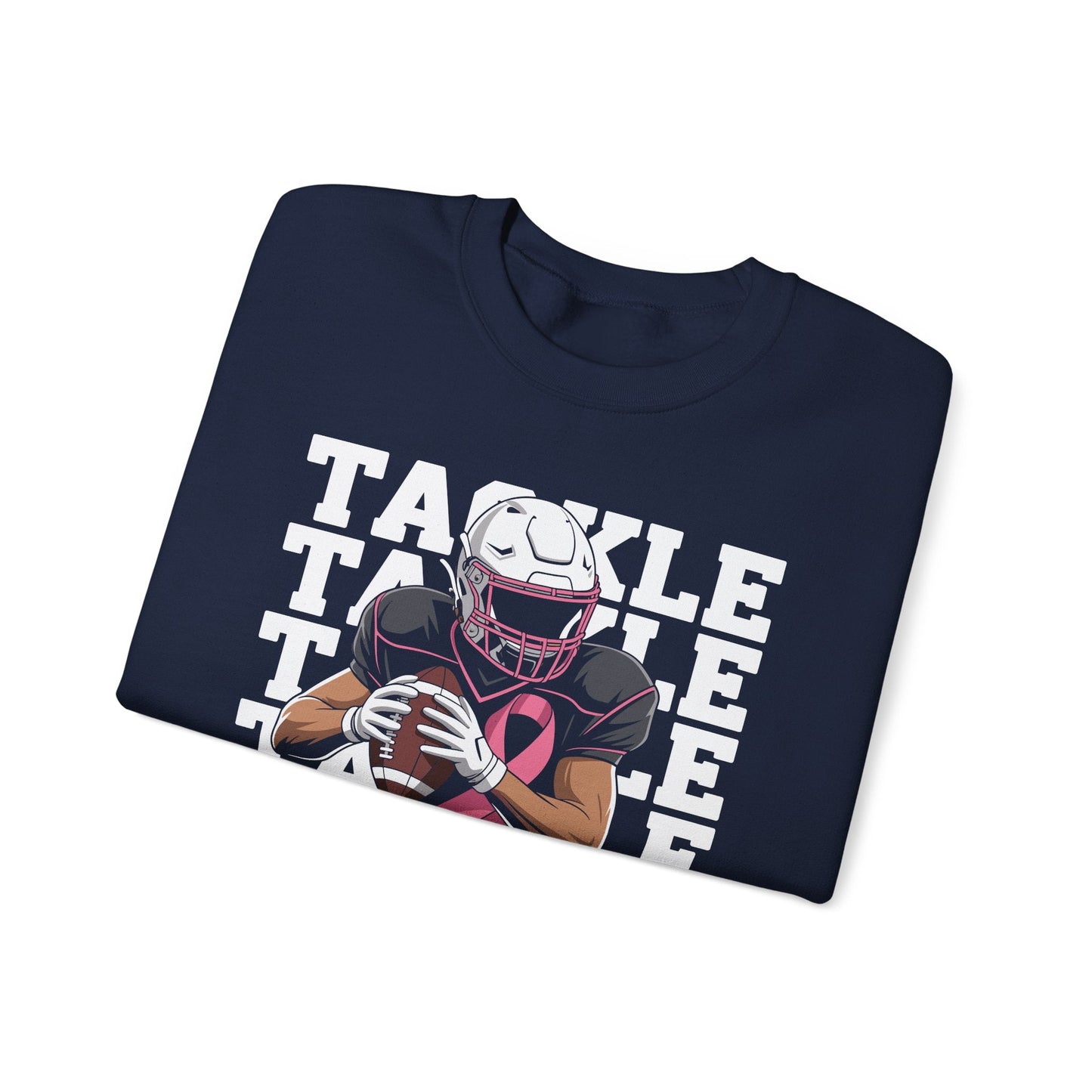 Tackle Football Breast Cancer Awareness Pink Ribbon Sweatshirt