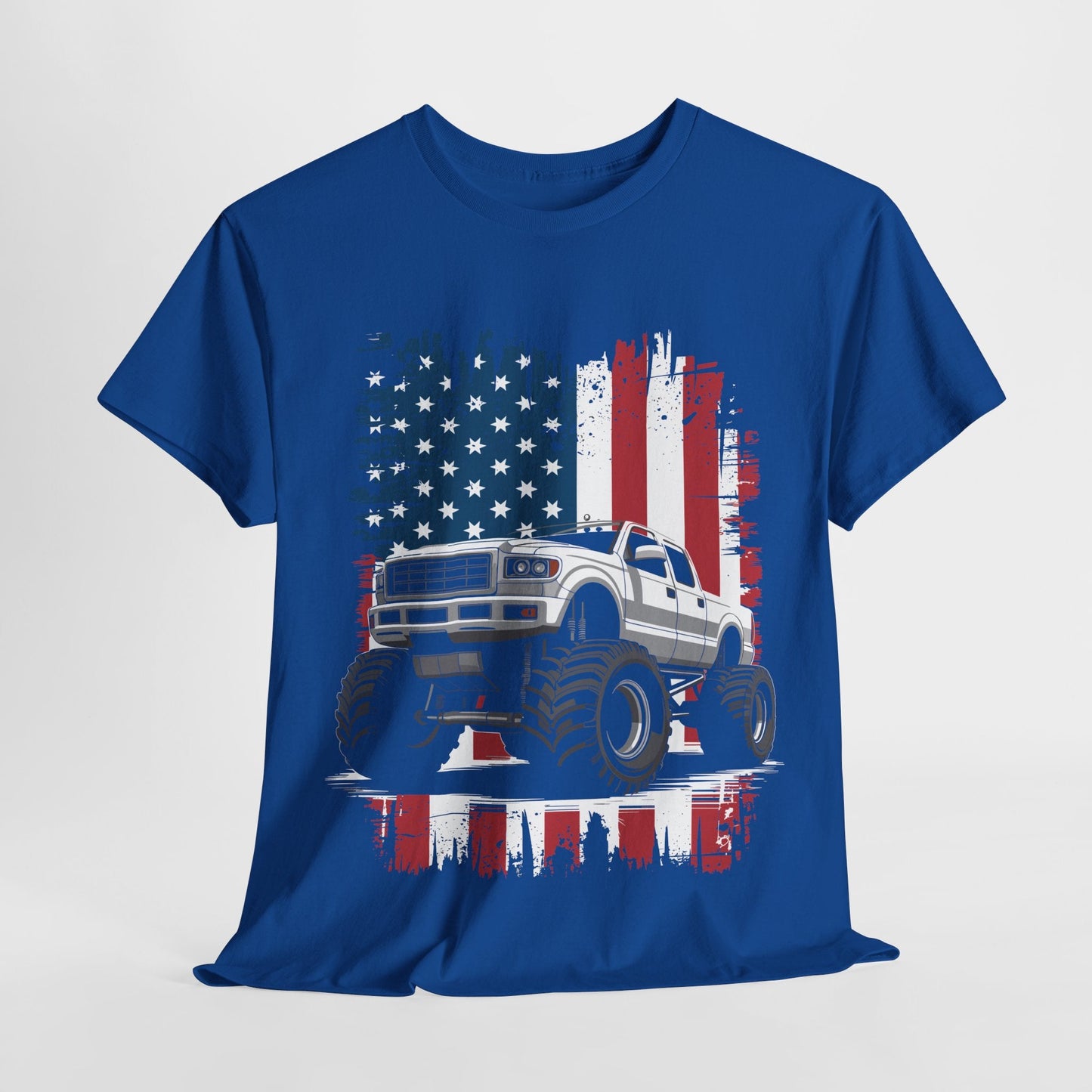 Monster Truck USA Flag American T-Shirt