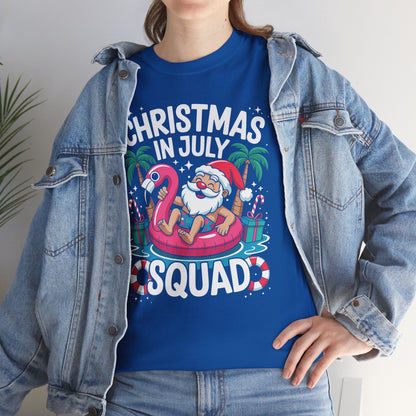 Christmas In July 2025 Squad Summer Beach Vacation Xmas Cool T-Shirt