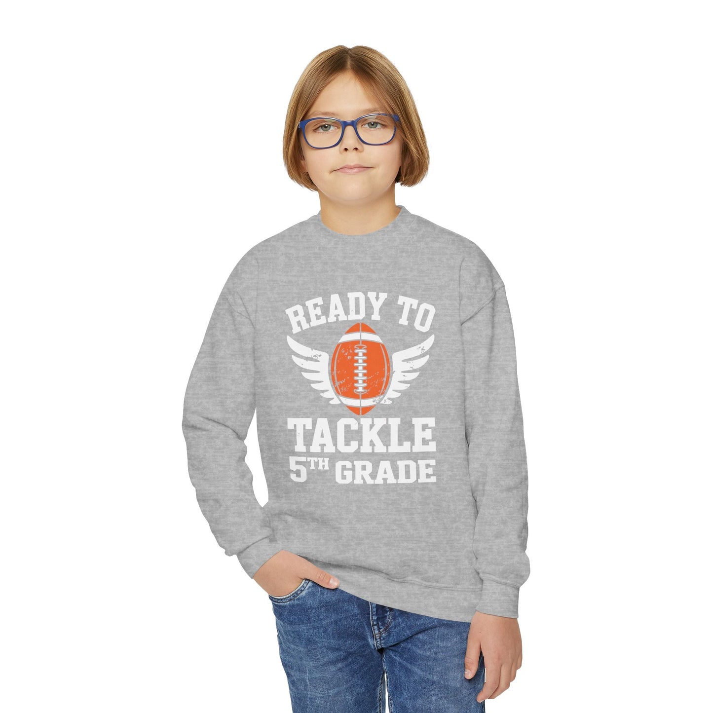 Ready To Tackle 5th Grade Football First Day Sport Kids Sweatshirt